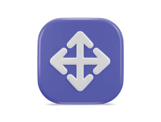 3d move icon with button icon vector illustration