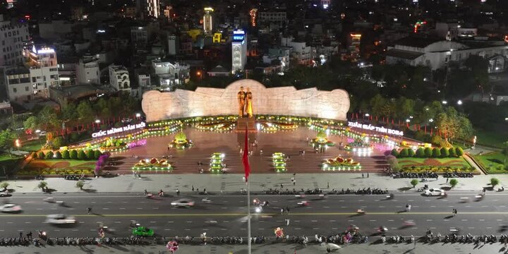 Hyperlapse in Quy Nhon Square, Binh Dinh province, Viet Nam 