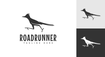 Fotobehang roadrunner logo vector illustration, silhouette logo template © Rezaalfarid204