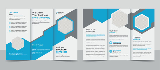 Trifold brouchre bifold brouchre company profile design template