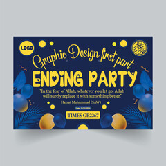 Celebration and colorful creative party banner design.Birthday, anniversary, Class party, and festival fair concept. Vector illustration.