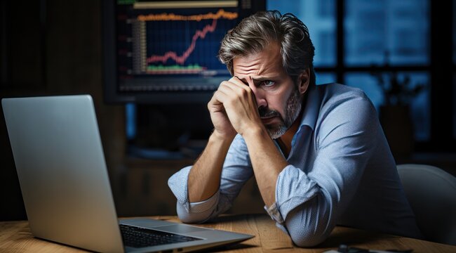 Investor's Nightmare Single Investment Plummets on Computer Screen