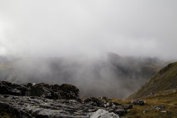 Glencoe on the trail to the Lost Valley,scottish highlands