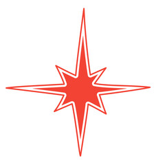 Obraz premium retro star vector element