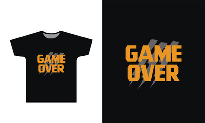 Game Over T-Shirt Design Graphic