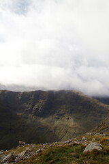 Glencoe on the trail to the Lost Valley,scottish highlands
