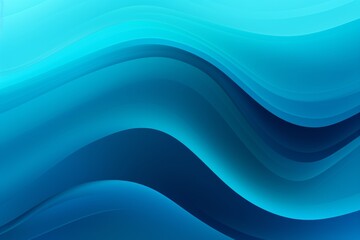 Obraz premium Teal to Turquoise Blue abstract fluid gradient design, curved wave in motion background for banner, wallpaper, poster, template, flier and cover