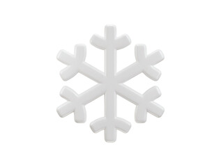 Obraz premium 3d snowflake icon concept on christmas decoration icon vector illustration