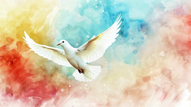 Guerre, paix et libert&eacute;, aquarelle, arri&egrave;re plan conceptuel, ia g&eacute;n&eacute;rative