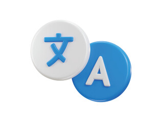 Obraz premium 3d Language symbol vector illustration