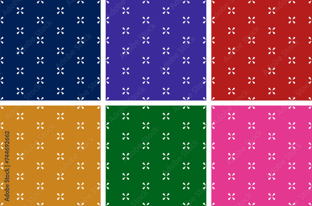 Poster flower abstract background set. pattern seamless background for print web banner card.