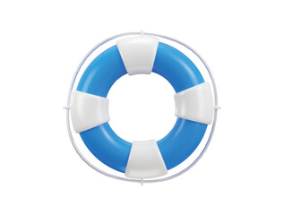floating lifebuoy icon 3d rendering vector illustration