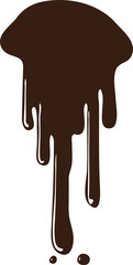 Melted chocolate dripping