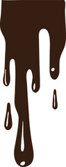 Melted chocolate dripping