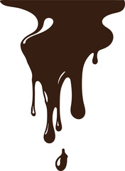 Melted chocolate dripping
