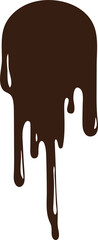 Melted chocolate dripping