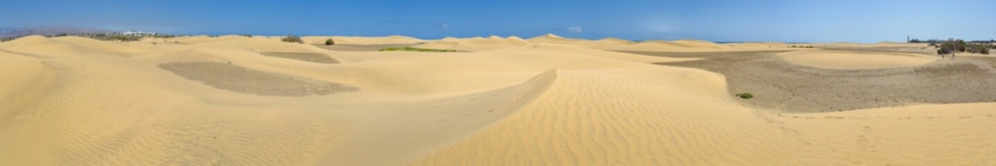 Fototapeta na wymiar Landschaft mit Sanddünen auf der Insel Gran Canaria