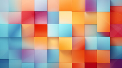 Abstract texture background from colored geometric shapes, generative AI