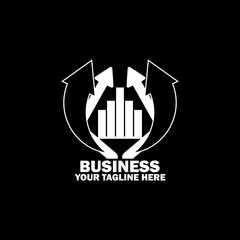 Abstract Initial Logo. White color isolated on Black  Background. Business Branding Logos. Flat Vector Logo Design Template Element icon.