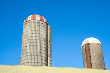 Farmer silo on a sunny day