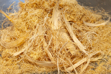 small wood chips on pile