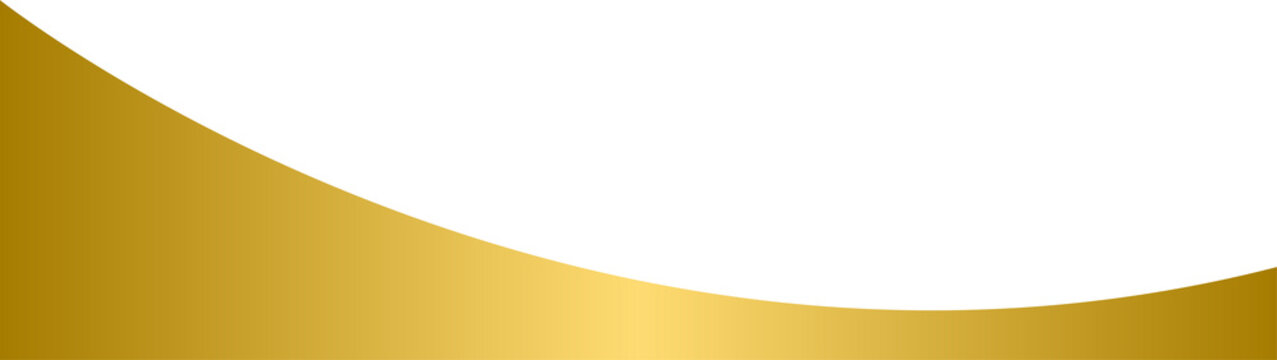 Golden curved gradient gold border header and footer