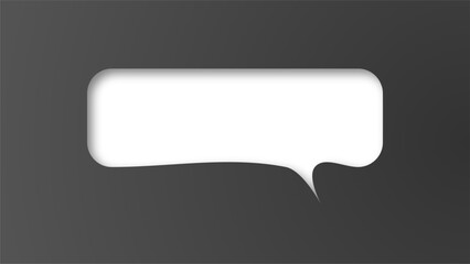 speech bubble shape with white background. space for text. abstract blank area for rill text of font. isolate background.