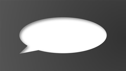 speech bubble shape with white background. space for text. abstract blank area for rill text of font. isolate background.