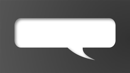 speech bubble shape with white background. space for text. abstract blank area for rill text of font. isolate background.