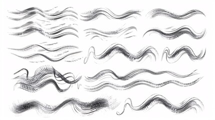 Assortment of hand-drawn pencil marks and loops, including charcoal smudges, cross-outs, and swirls, in a doodle-like sketch style.