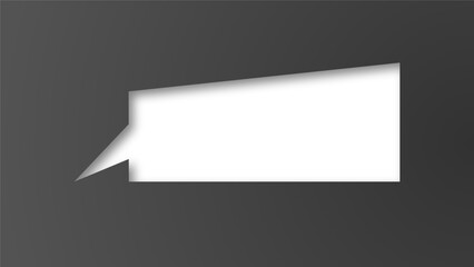 speech bubble shape with white background. space for text. abstract blank area for rill text of font. isolate background.