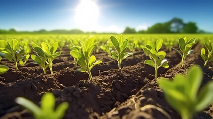 Seedlings on the field