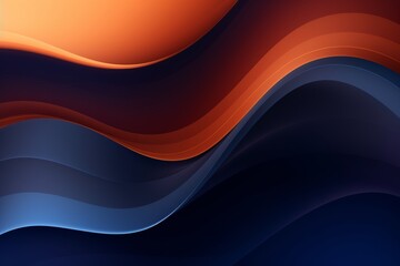 Rich Brown to Navy Blue abstract fluid gradient design, curved wave in motion background for banner, wallpaper, poster, template, flier and cover - obrazy, fototapety, plakaty