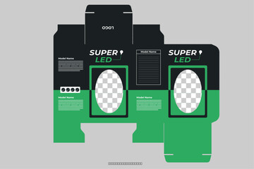 Packaging box design template