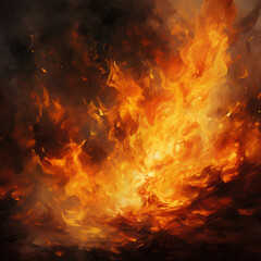 Fototapeta premium fire in the night