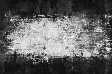 Black and white Grunge texture. Black and white Grunge abstract background. Abstract background. Monochrome texture. Brushstrokes. Modern art. EPS 10.