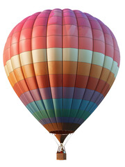 a huge multicolor hot air balloon PNG 
