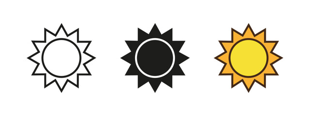 The sun. Planet. A vector image. A set of icons.