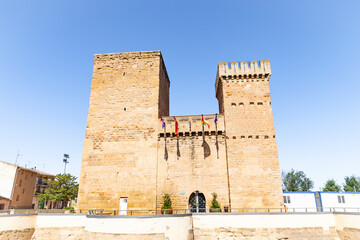 castle of Aguas Mansas in Agoncillo town, comarca of Logrono, La Rioja, Spain - 744711265
