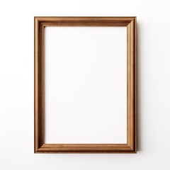 Minimalist Brown Picture Frame with Blank White Interiors