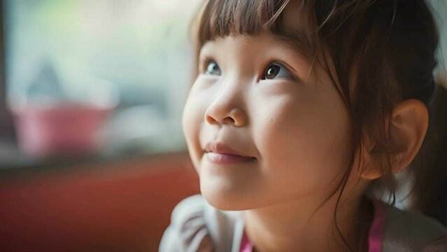 asian children are in a good mood, relaxed, happy, recreation, living room, childhood, lifestyle, preschooler, study, family,