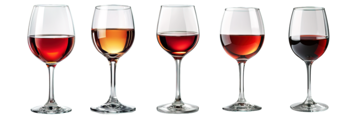 wine glass isolated on transparent background ,wine drink png ,generative ai