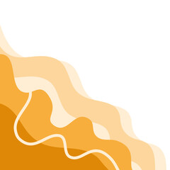 Aesthetic Yellow Corner Wavy Design