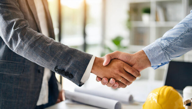 hands signing home renovation agreement in modern office setting