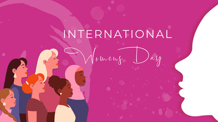 International women's days poster in 4k