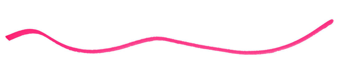 Pink stroke brush isolated on transparent background.