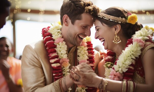 Jaimala Ceremony Joyful Garlands Exchange by Bride and Groom