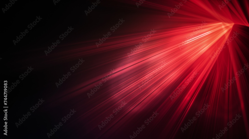 Fototapete red rays of light. computer generated abstract background. 3d rendering