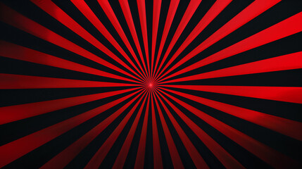 Red and black rays on a dark background. 3d illustration.