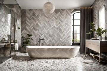 bathroom interior with bathtub